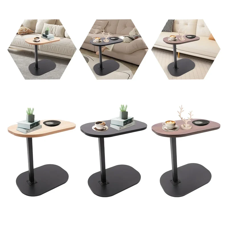 Modern Freestanding C-shaped Side Table Small Coffee Table Height Adjustable Side Table