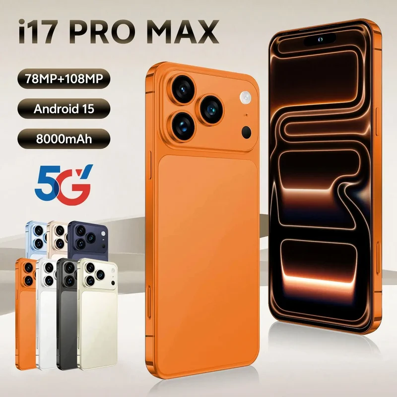 Latest Trends I17 Pro Smartphone High Quality Mobile Phone 4G/5G Telephone 6.9inch CellPhone