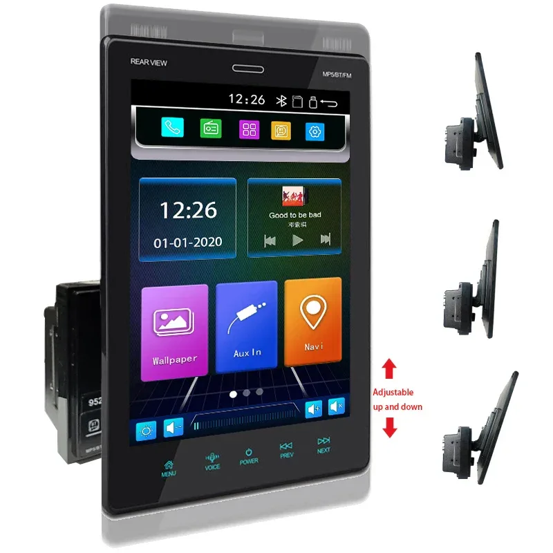 9.5 Inch Touch Screen Vertical MP5 Car Stereo 2 Din with AUX//USB/FM Mirror Link Car Radio Player