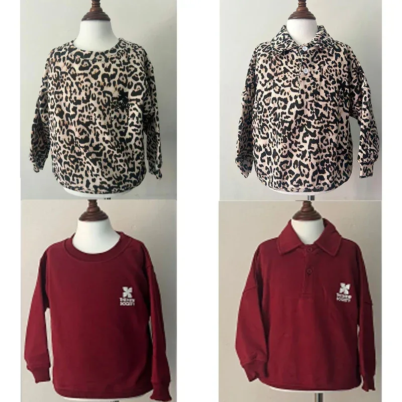 kids sweatshirts aw25 boys girls cute polo sweaters child teen cotton tops outwear clothing