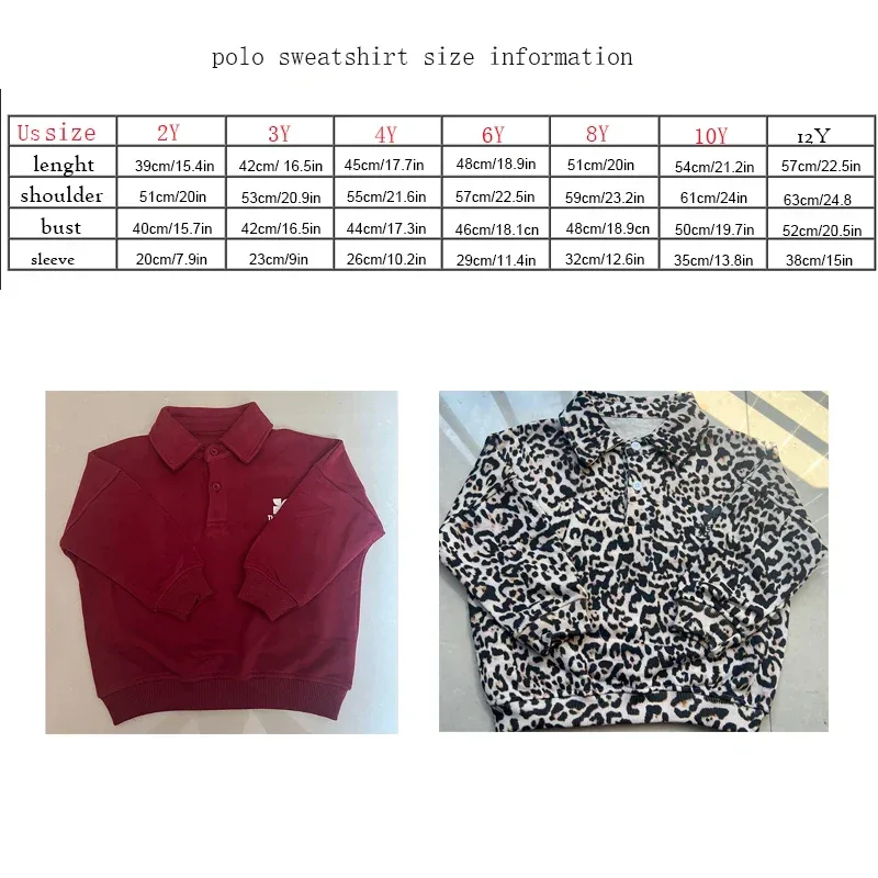 kids sweatshirts aw25 boys girls cute polo sweaters child teen cotton tops outwear clothing