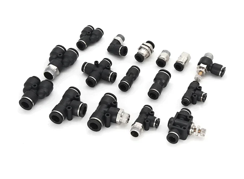 Trachea Pneumatic Quick Connector Female Thread Straight Through PCF/4/6/8mm/10/12/14/01-02-03-04 PCF