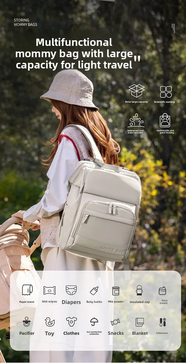 New Mom Bag: Multi-Functional, High-Capacity, Lightweight Diaper Bag with Milk Storage Compartment