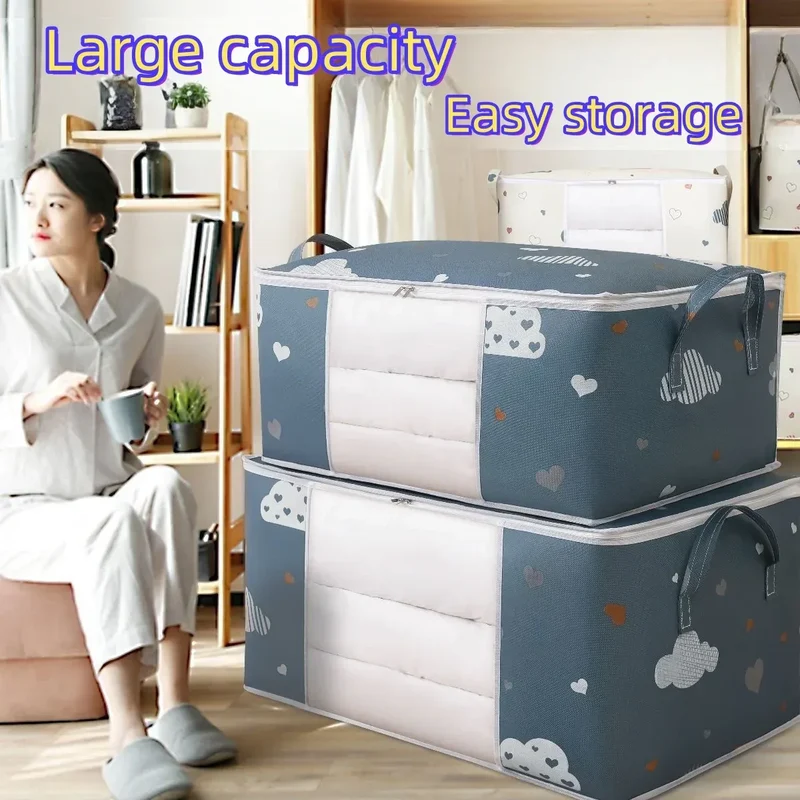 Large Capacity Multi-Purpose Storage Bag with Handles, Dustproof Moisture-Resistant Odorless Non-Woven Fabric