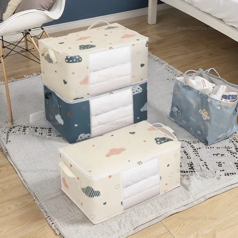 Large Capacity Multi-Purpose Storage Bag with Handles, Dustproof Moisture-Resistant Odorless Non-Woven Fabric