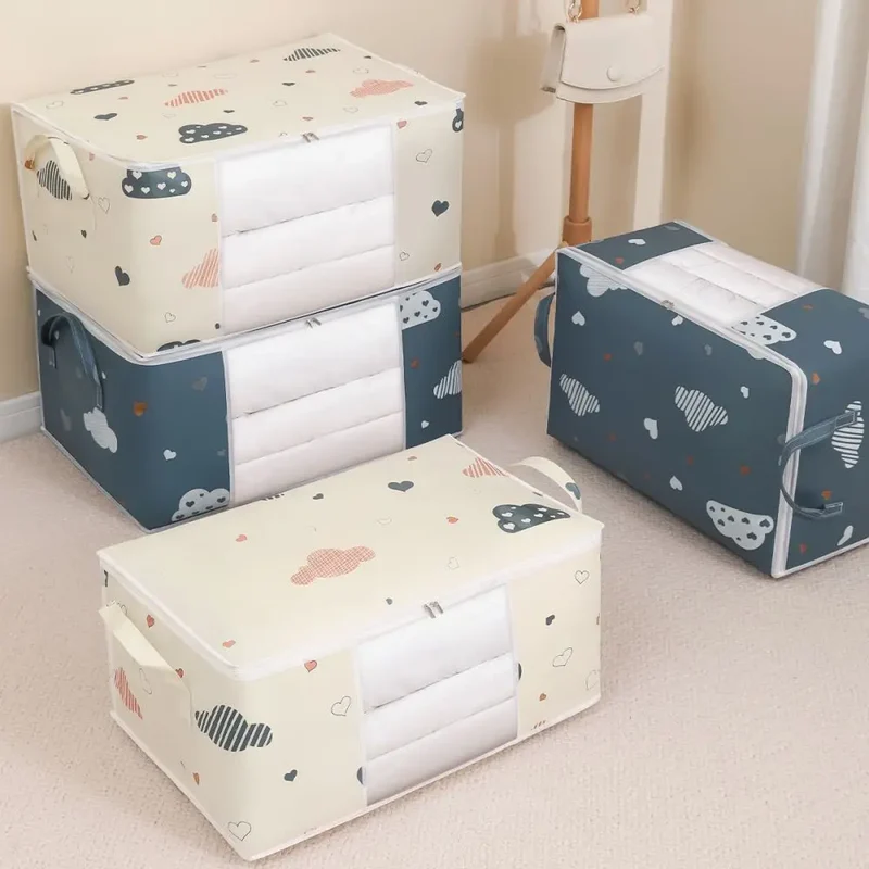 Large Capacity Multi-Purpose Storage Bag with Handles, Dustproof Moisture-Resistant Odorless Non-Woven Fabric
