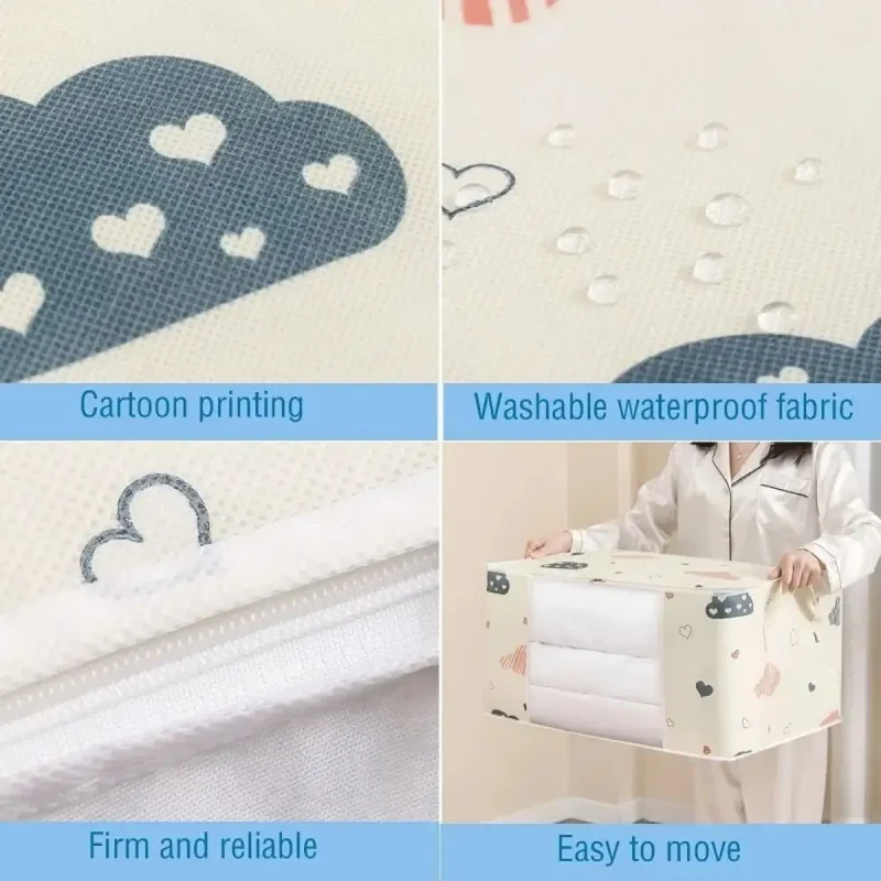 Large Capacity Multi-Purpose Storage Bag with Handles, Dustproof Moisture-Resistant Odorless Non-Woven Fabric