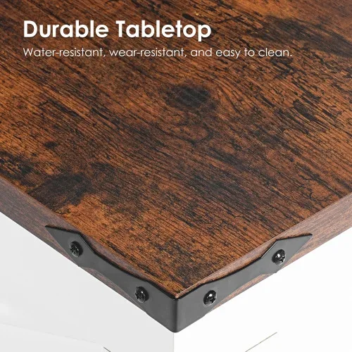Modern 80CM Vintage White FCJ Multi-Functional Lifting Dining Table Coffee Table for Living Room Home Furniture