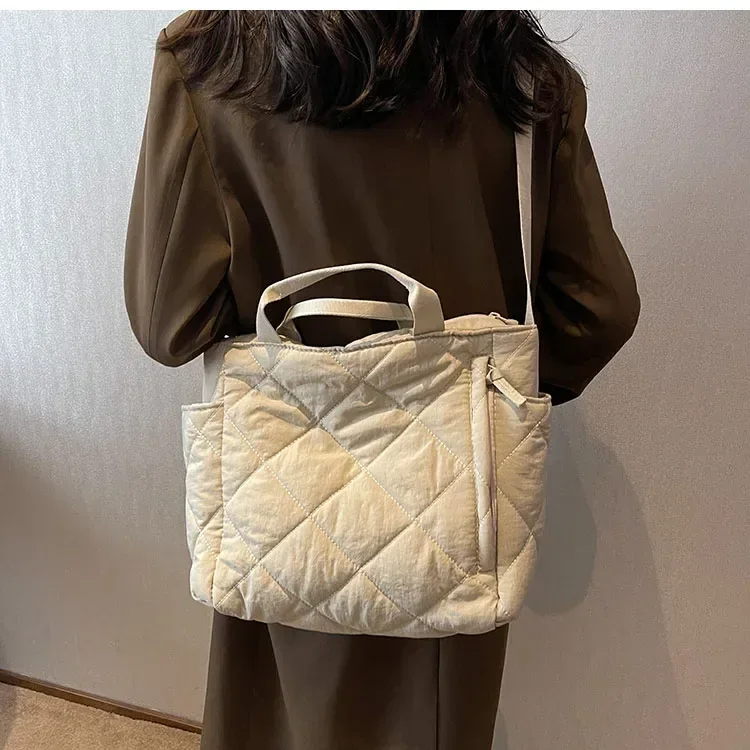 Large Capacity Mommy Bag for Women Totes Baby Diaper Nappy Bags Shoulder Cotton Ladies Maternity Shopping Bags