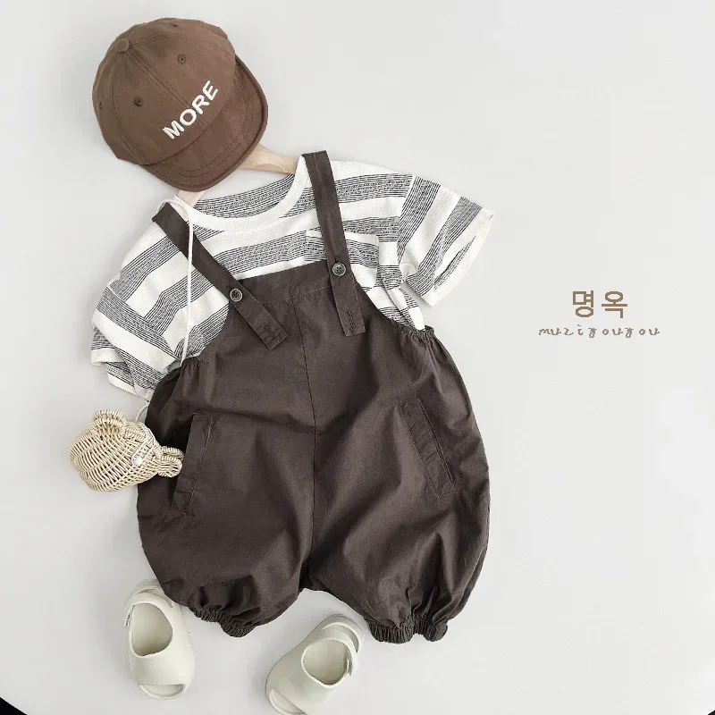 2025 New Breathable Kids Shirts Summer Children's Short Sleeve Striped T-shirt for Boys and Girls Children's Clothes