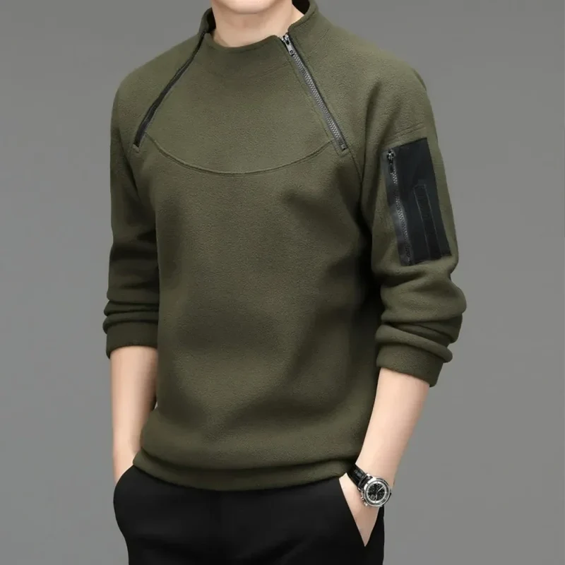 Men's Sweatshirs Spring Fall Long-sleeved T-shirt Top Loose Trend Round Neck Bottoming Shirt Lightweight Casual Sports