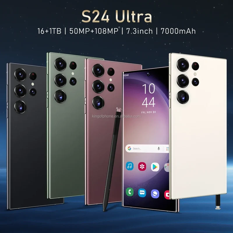 2024New S-Pen Android Phone 16+1TB S24 Ultra Smartphone 7.3inch Telephone Fast Charging Unlock 4G WIFI S23 S24 Mobile Phone