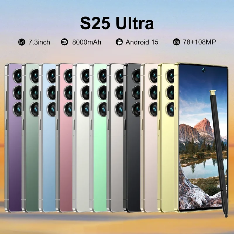 22GB+2TB Large Memory S25 Ultra 5G Dual SIM Smartphone Latest Processor Deca Core LCD 7.3" Android 15 Gaming Mobile Telephone