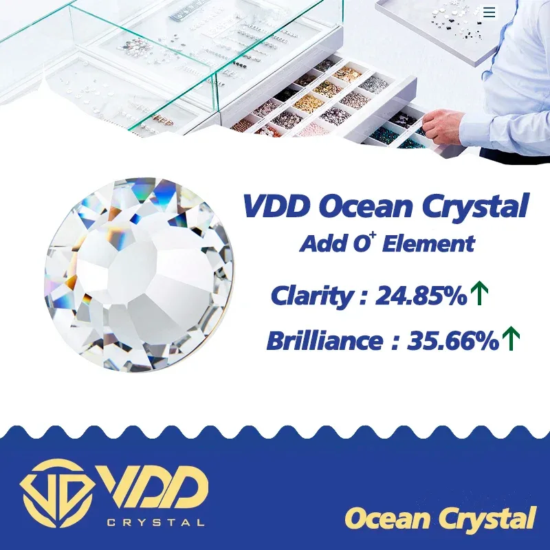 VDD 046 Green Opal SS3-SS30 Non-Hotfix Glass Rhinestones Crystal Flatback Stones Diamond Nail Art DIY Crafts Accessories