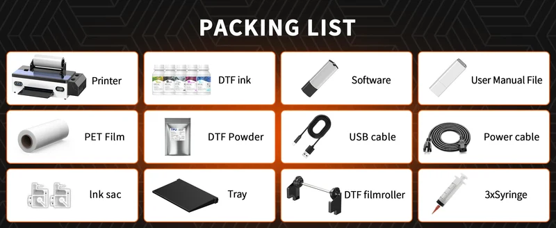 Colorsun A3+R1390 DTF Printer T-shirt Transfer Printing Machine Impresora a3 dtf Printers For T-Shirt Hoodies Bags Sweatshirt