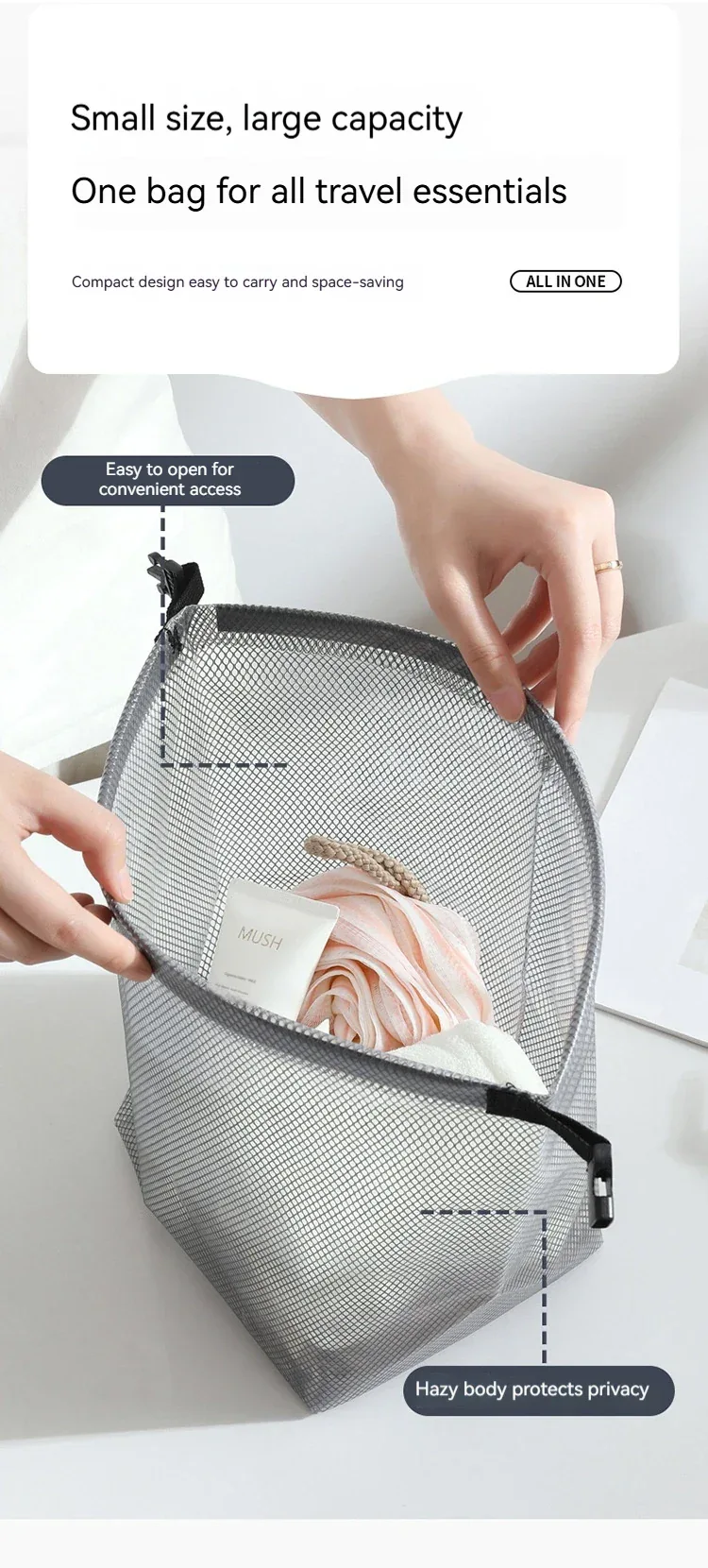 Large Capacity Waterproof Storage Bag Buggy Bag Travel Makeup Portable Storage Bag Outdoor Fitness Clothing Swimming Wash Bag