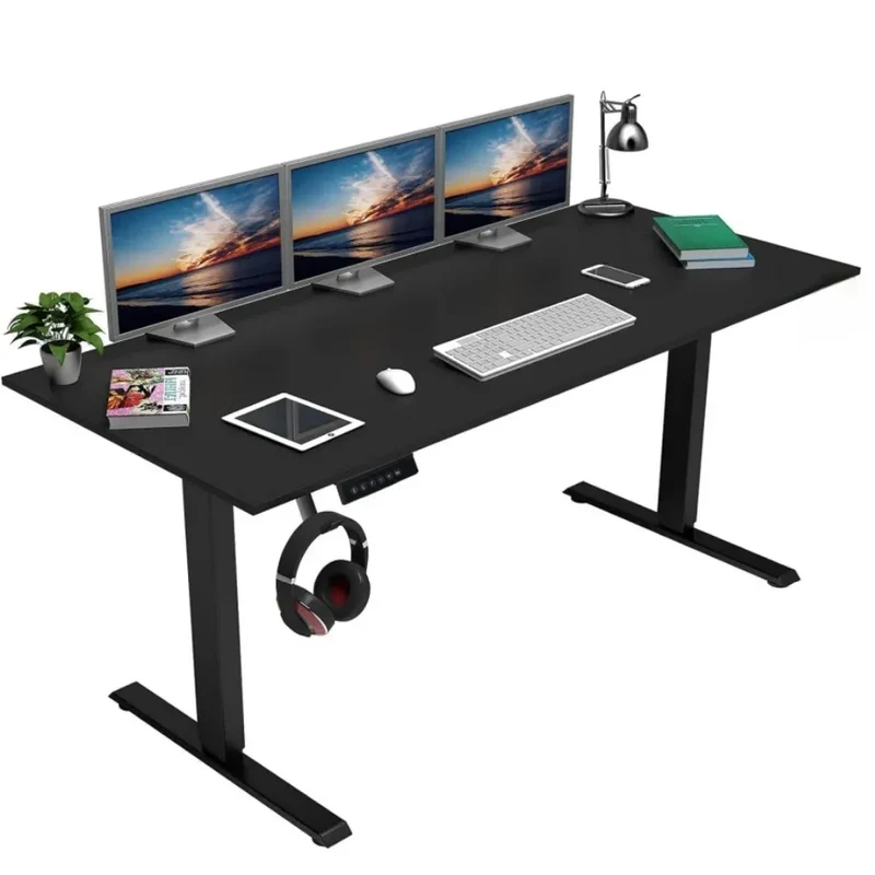 Electric Standing up Desk, Height Adjustable Electric Sit Stand Desk, Computer Desk Height Adjustable for Home Office Study Desk