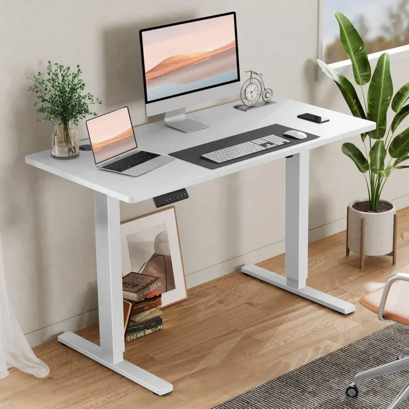 Electric Standing up Desk, Height Adjustable Electric Sit Stand Desk, Computer Desk Height Adjustable for Home Office Study Desk