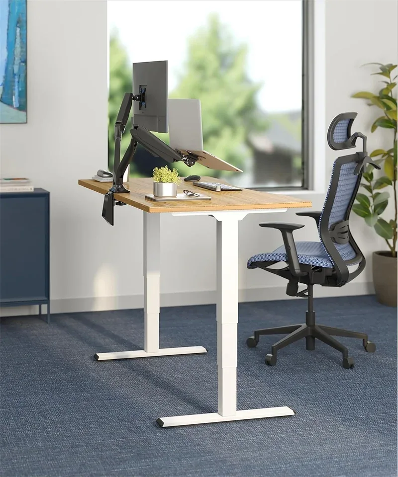 Electric Standing up Desk, Height Adjustable Electric Sit Stand Desk, Computer Desk Height Adjustable for Home Office Study Desk