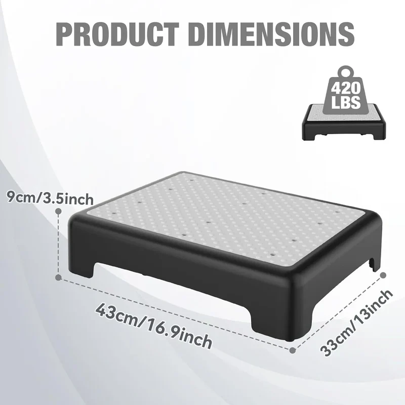 Mobility Step Stool, Non-Slip Step Platform Indoor and Outdoor, Portable Step Riser for Adults & Seniors, Safety Step for Car, B