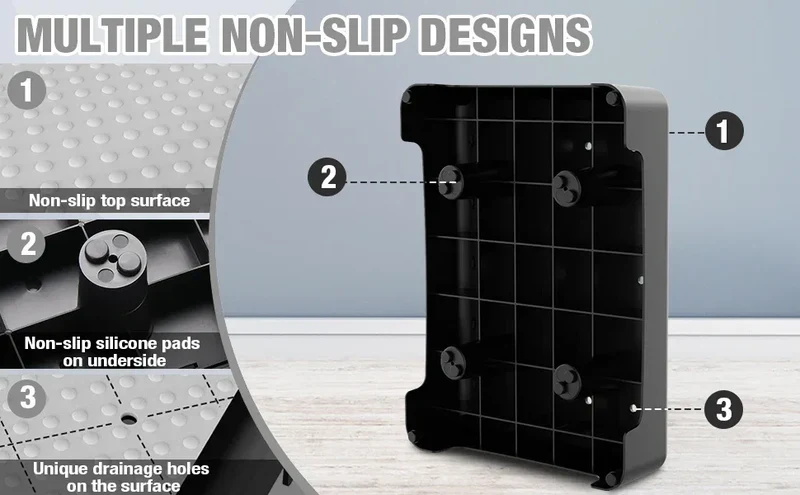 Mobility Step Stool, Non-Slip Step Platform Indoor and Outdoor, Portable Step Riser for Adults & Seniors, Safety Step for Car, B