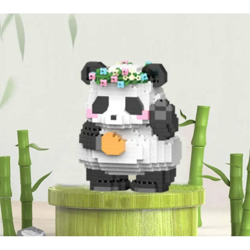 Creative DIY Assemable Animal Cute MINI Chinese Style Animal Panda Building Block Educational Boy Toys For Children Model Bricks