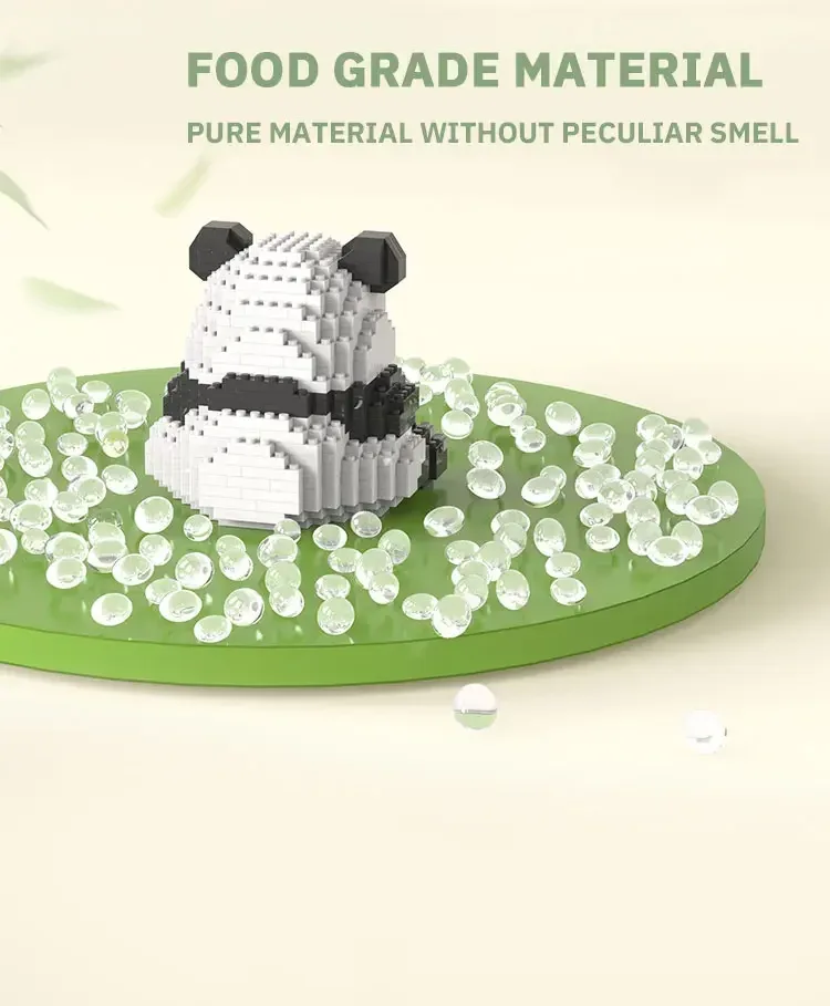 Creative DIY Assemable Animal Cute MINI Chinese Style Animal Panda Building Block Educational Boy Toys For Children Model Bricks