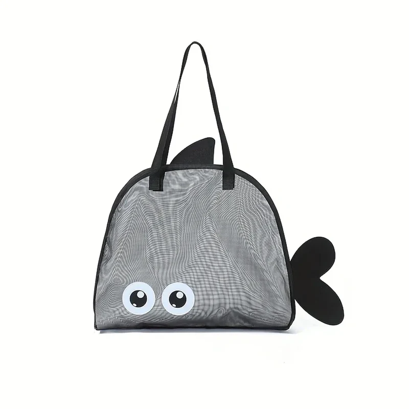 Mesh Beach Bag, Large Beach Tote Pocket for Family Pool Bag for Toys & Vacation Essentials, Beach Must Haves Toys Seashell Bags