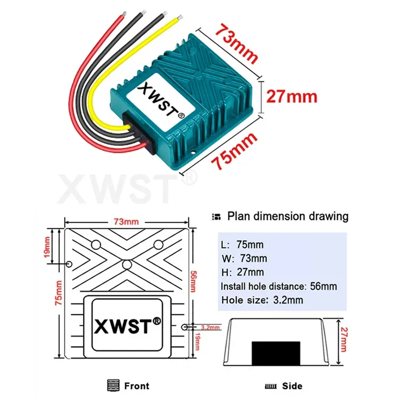 XWST DC DC 9-35V 12v 24v to 12.6v 13.8v 14.5v Constant Current 5A-25A CC Ternary Lithium Lithium Iron Phosphate Battery Charger