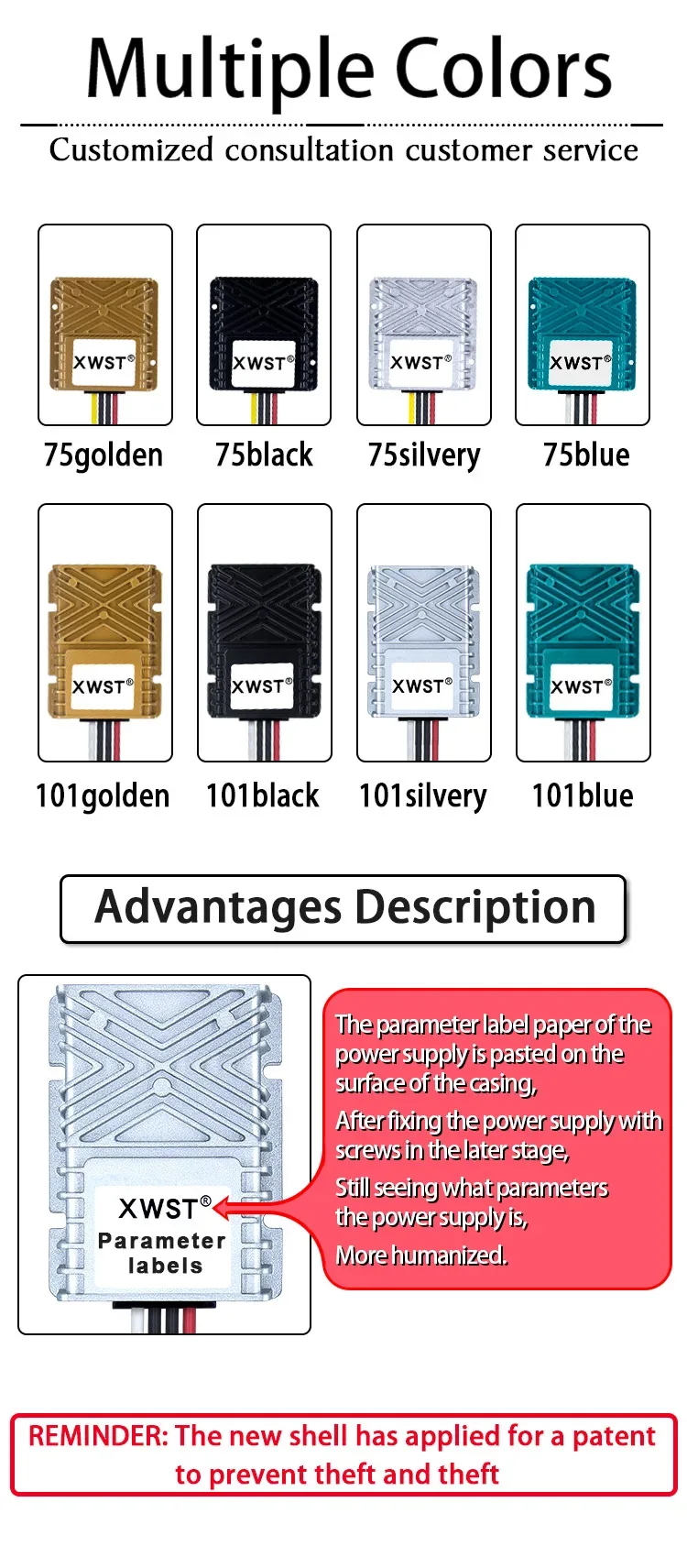 XWST DC DC 9-35V 12v 24v to 12.6v 13.8v 14.5v Constant Current 5A-25A CC Ternary Lithium Lithium Iron Phosphate Battery Charger