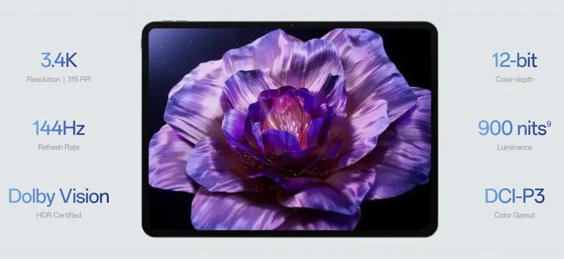 OnePlus Pad 3 Global Version Tablet Snapdragon 8 Elite 13.2" 144Hz Display 3.4K Resolution 8 Speakers Wi-Fi 7 Android 15
