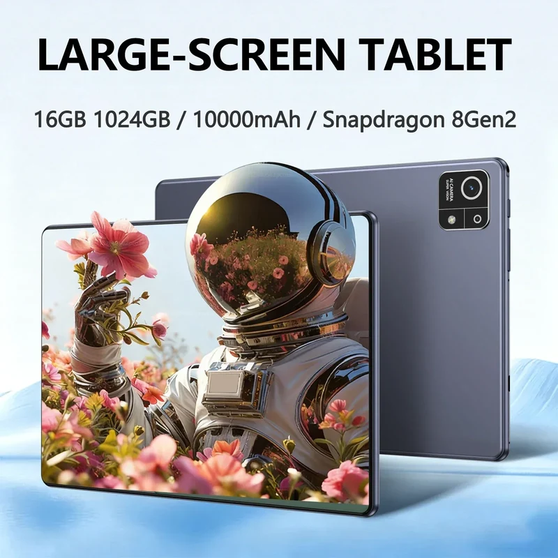 2026 NEW 10.1inch Latest Global Tablet Pad 16GB+1024GB Android 13 Soft Light Screen Ultra WiFi GPS WPS 5G PC