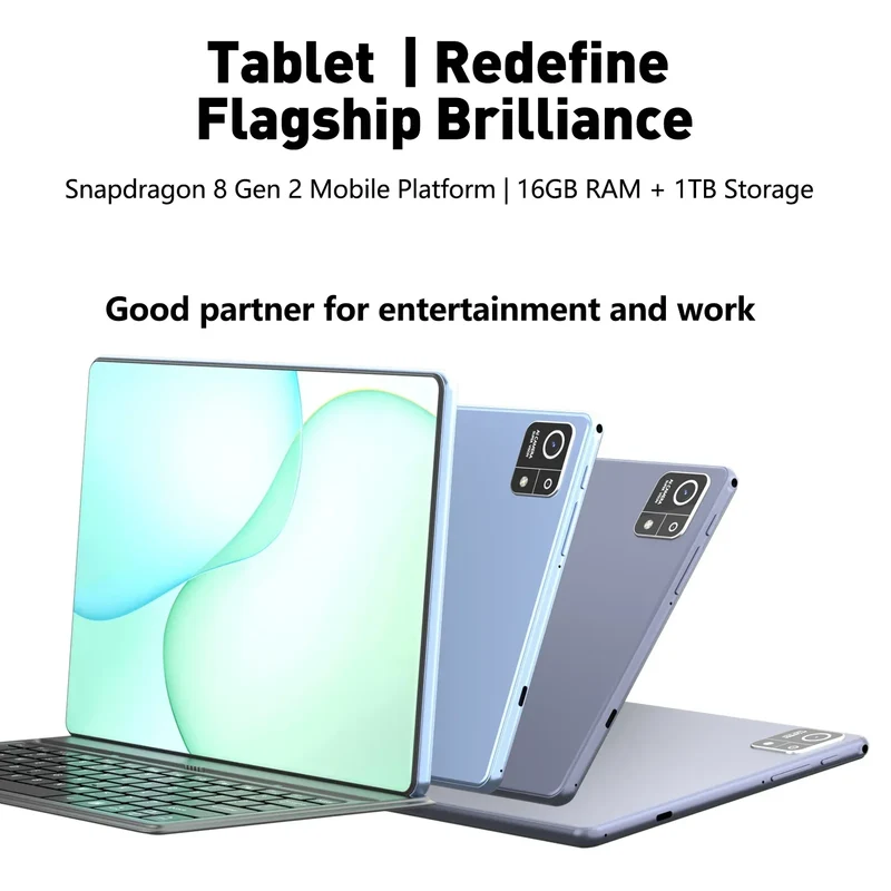 2026 NEW 10.1inch Latest Global Tablet Pad 16GB+1024GB Android 13 Soft Light Screen Ultra WiFi GPS WPS 5G PC