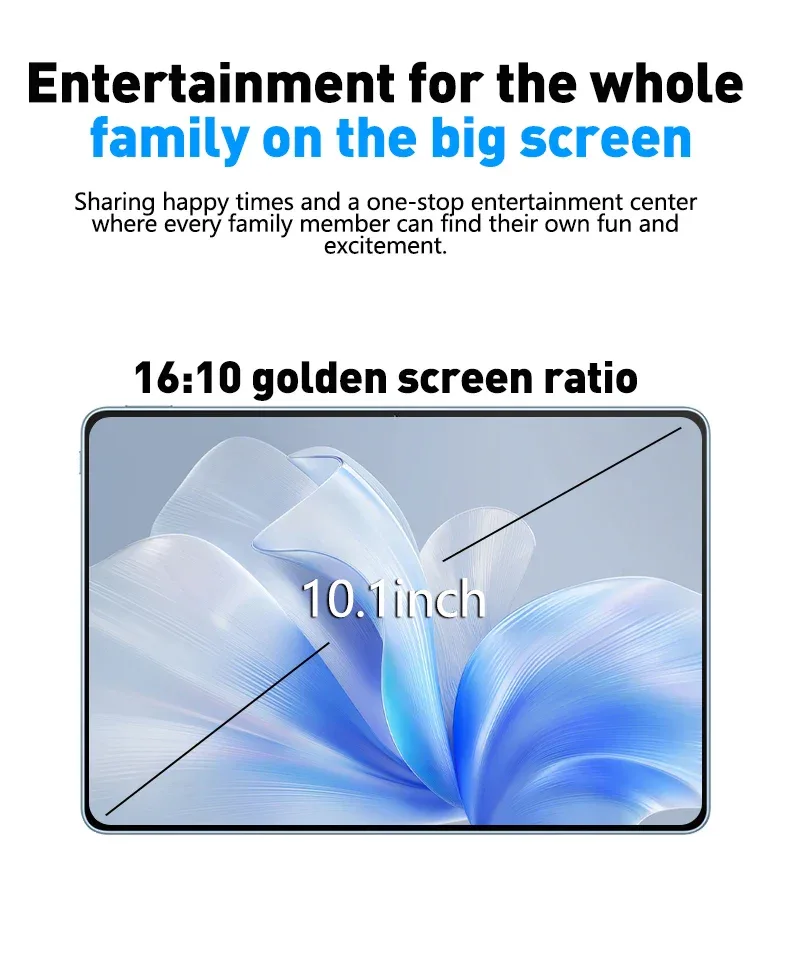 2026 NEW 10.1inch Latest Global Tablet Pad 16GB+1024GB Android 13 Soft Light Screen Ultra WiFi GPS WPS 5G PC