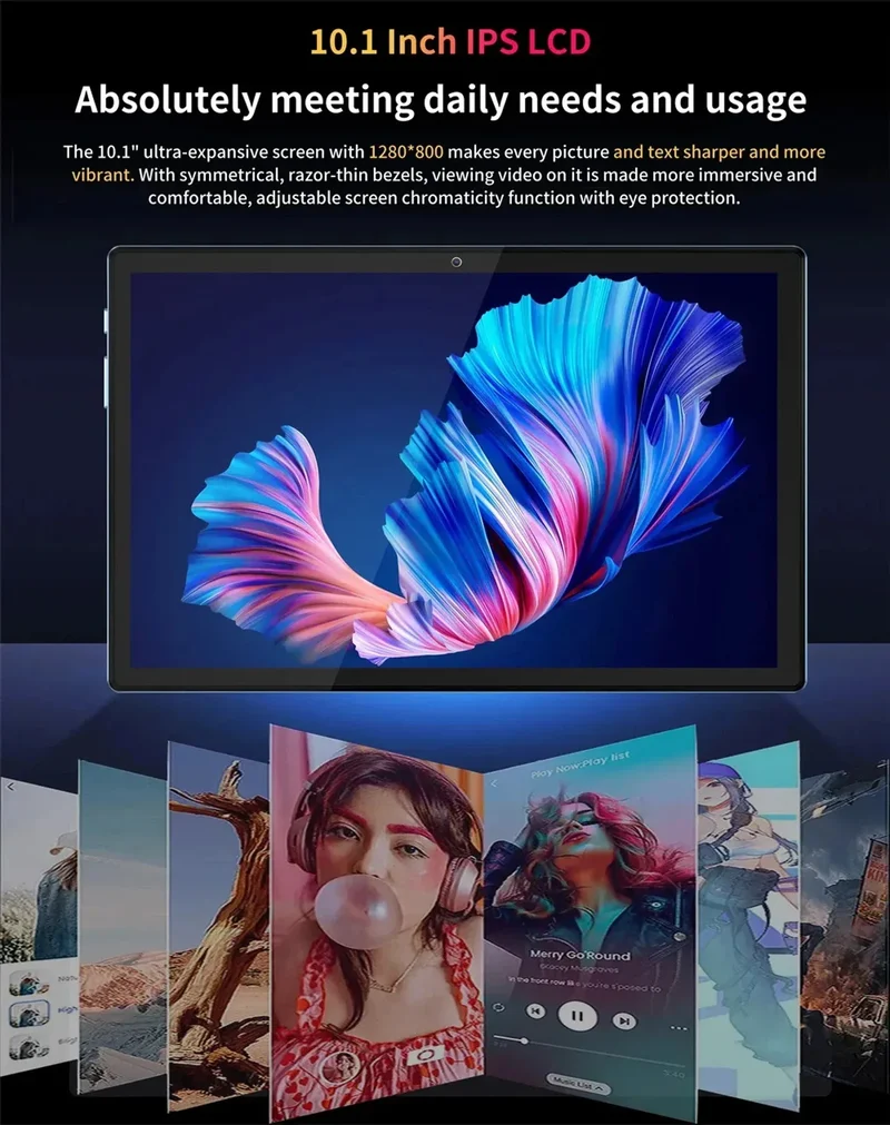 2025 Global BDF Android 13 Android Tablet 4GB+64GB HD Touch Screen Dual Card WIFI 6000mAh Battery Octa Core