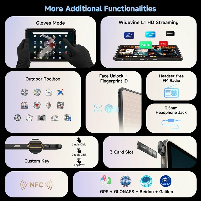 [Built-in eSIM] Ulefone RugKing Pad 2 Pro Rugged Tablet 10200mAh 10.1"Up to 16GB RAM,256GB ROM Android 16 48MP 10.1" 4G Global