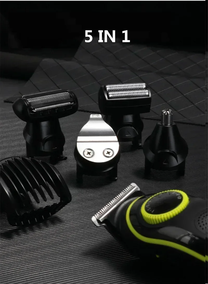 Hair Clipper Kemei KM-696 Multifunctional Trimmer for Men Electric Shaver for Men's Razor Nose 5 in 1 Professional Trimmer