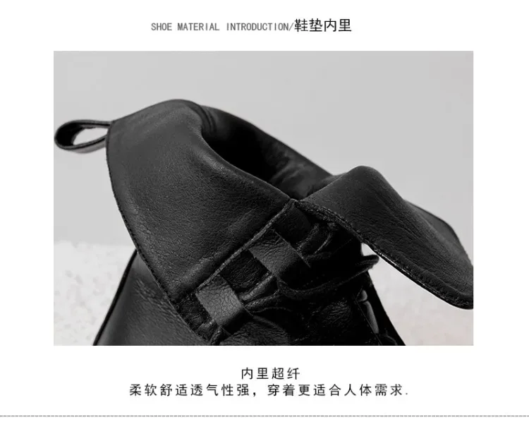 Boots Women's 2023 New Autumn Shoes Single Boots British Style Mid Barrel Slim Boots Children's Black Motorcycle Boots