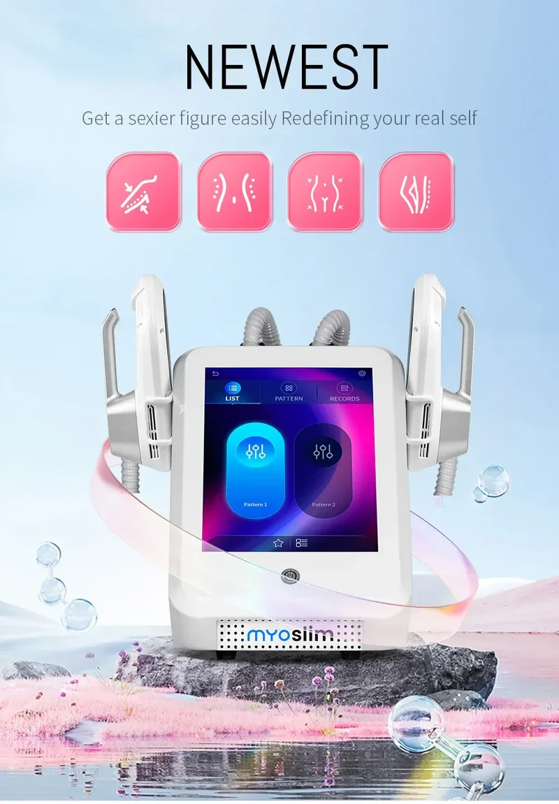 6500W EMS Body Sculpting Machine Myoslim Fat-Burning Muscle Stimulator RF Butt Lifting Slimming Device