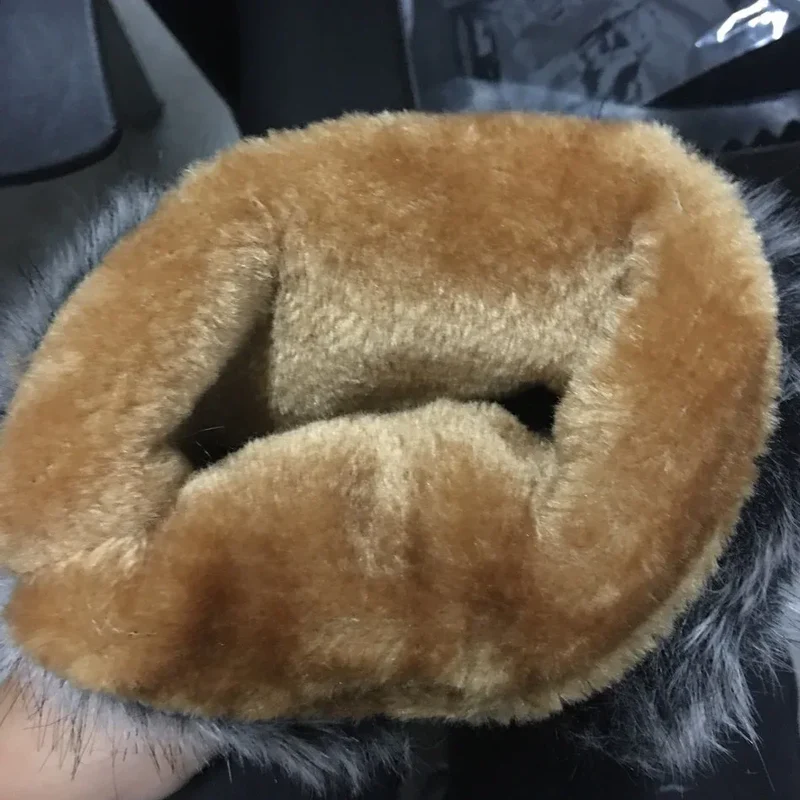 Women Shoes Winter Women Boots Casual Warm Fur Mid-calf Boots Slip on Round Toe Wedges Snow Boots Plus Size 35-42