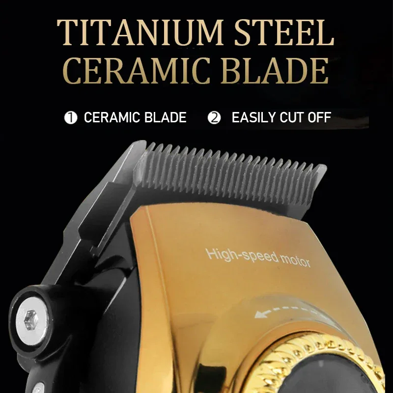 Kemei 1691 Professional Barber Cutting Machines Rotation Speed Adjustment LED Display Men's Hair Clipper Trimmer