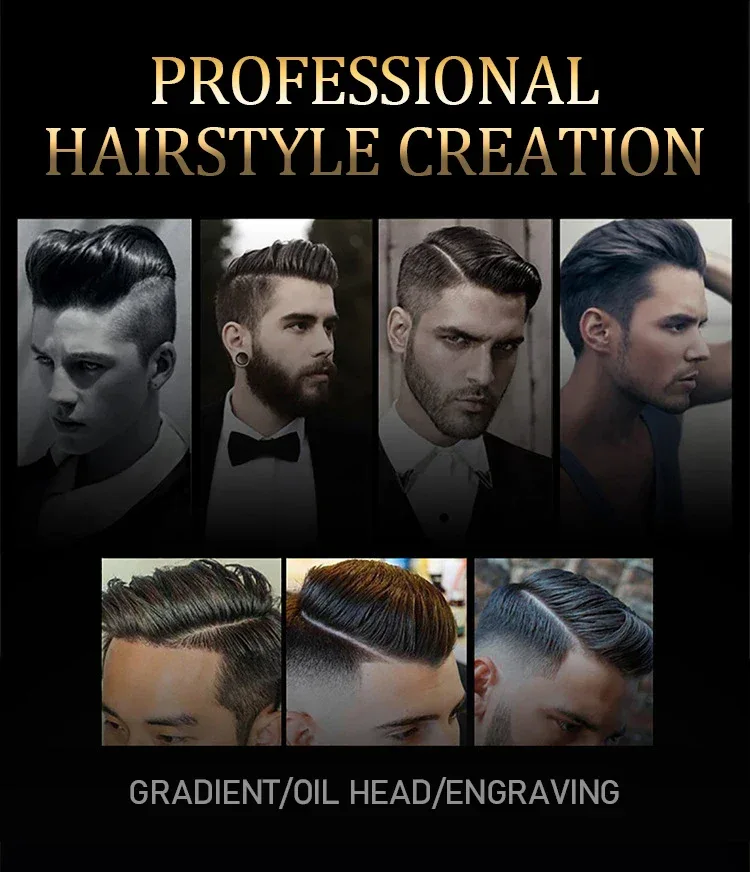 Kemei 1691 Professional Barber Cutting Machines Rotation Speed Adjustment LED Display Men's Hair Clipper Trimmer