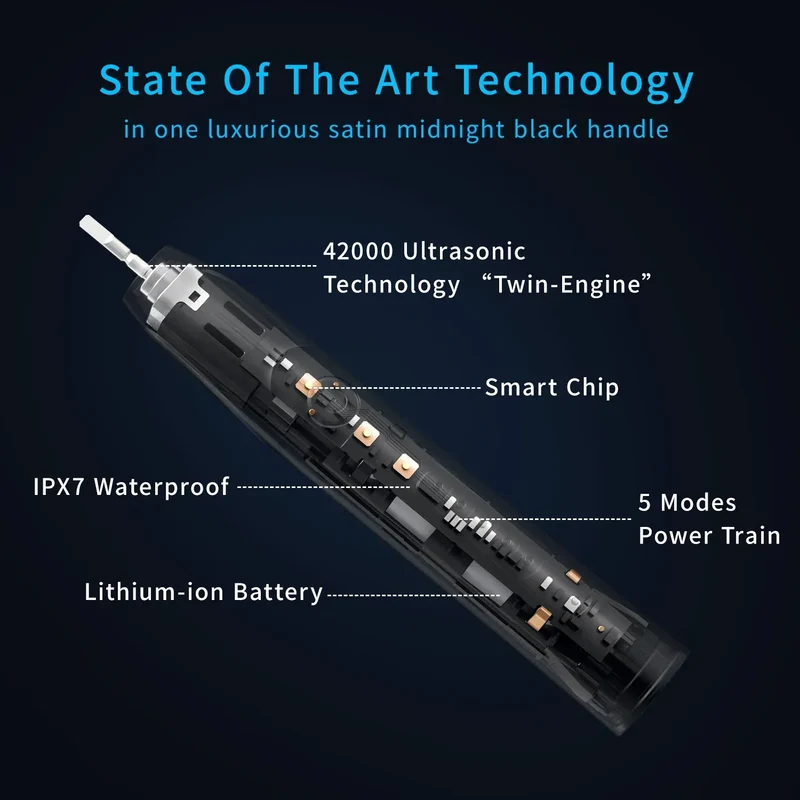 Seago Electric Toothbrush Two-engines Magnetic Core Oral Care Smart Adult Timer Brush Waterproof Brushes SG540
