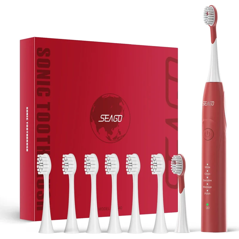 Seago Electric Toothbrush Two-engines Magnetic Core Oral Care Smart Adult Timer Brush Waterproof Brushes SG540
