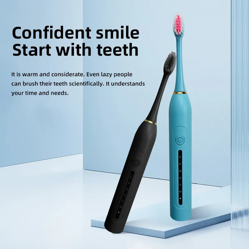 Electric Toothbrush Charging Six Speed Smart Sonic for Adults and Children with Ultra Fine Soft Bristles Waterproof Portable