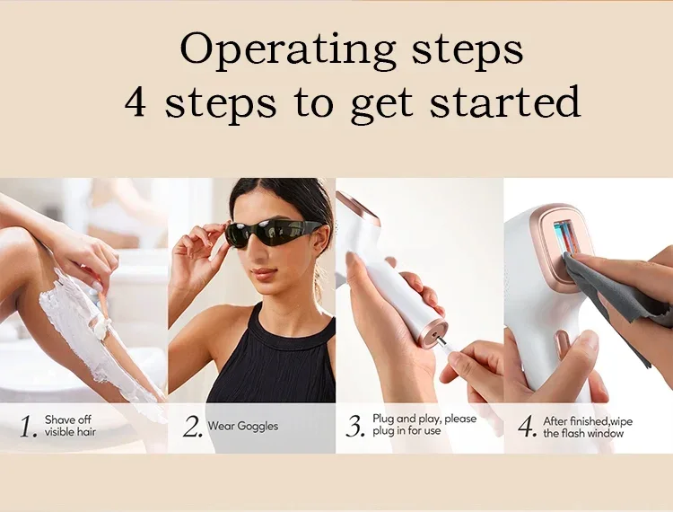 IPL Hair Removal with Ice Cooling Care Function for Women Permanent,999,999 Flashes Painless IPL Hair Remover Device