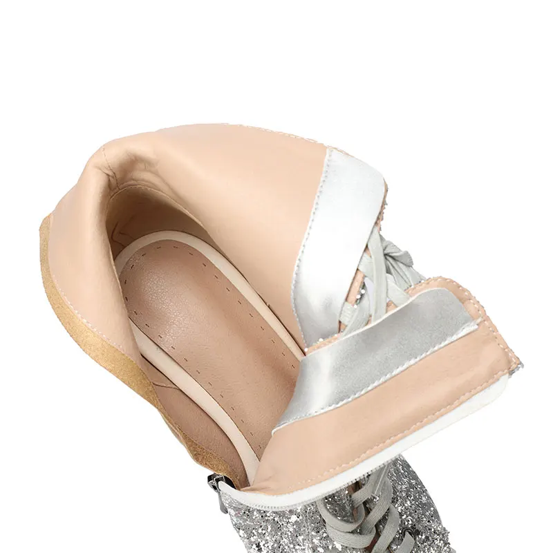 New PU One-piece Crystal Heel Pump Sexy Woman Dancing Shoes High Heels Dance Jazz Heels Latin Dance Boots Women Girls