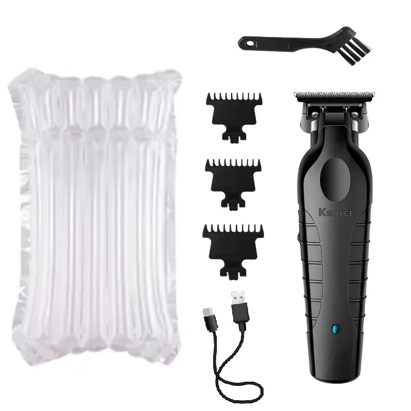 Kemei Men's Cordless Hair Clipper USB Rechargeable Zero Gap Trimmer Electric Hair Clipper Original Blade Accessories KM-2299