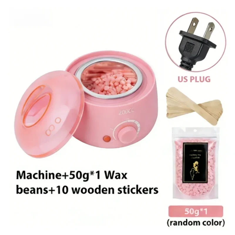 200CC Wax Heater Warmer Hair Removal Machine For Hand Foot Body SPA Epilator Paraffin Wax Pot +Wax Beans + Wood Sticks