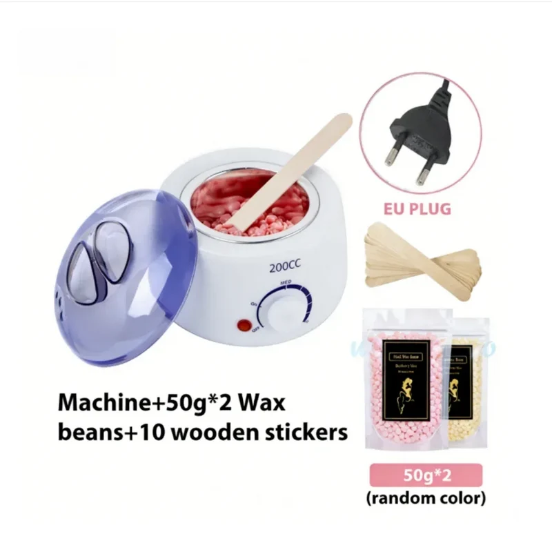 200CC Wax Heater Warmer Hair Removal Machine For Hand Foot Body SPA Epilator Paraffin Wax Pot +Wax Beans + Wood Sticks